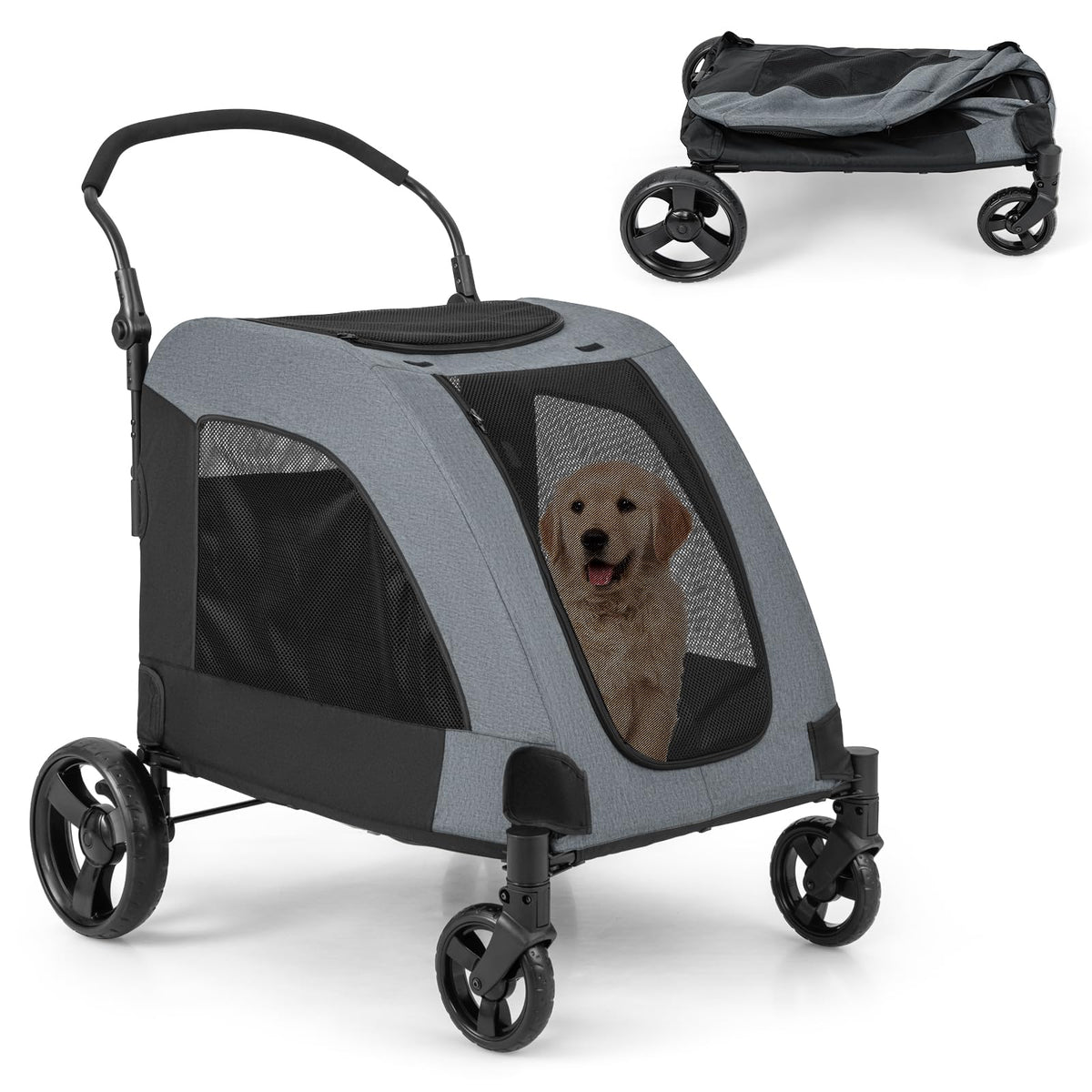 Extra Large Dog Stroller for Senior and Large Dogs 132 lb Capacity