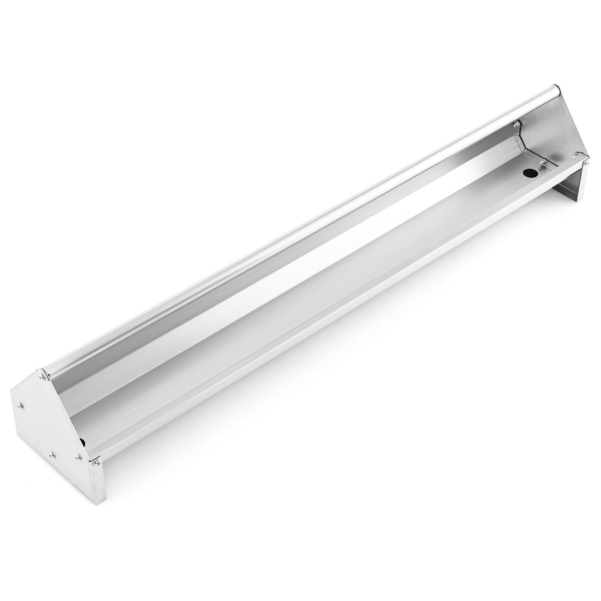 Galvanized Steel Chicken Feeding Trough 45 Inch with Rotating Crossbar